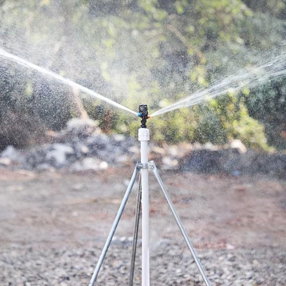 Irrigatore a spillo rotante a 360 gradi, doppio ugello, irrigatore da terra, irrigazione del giardino