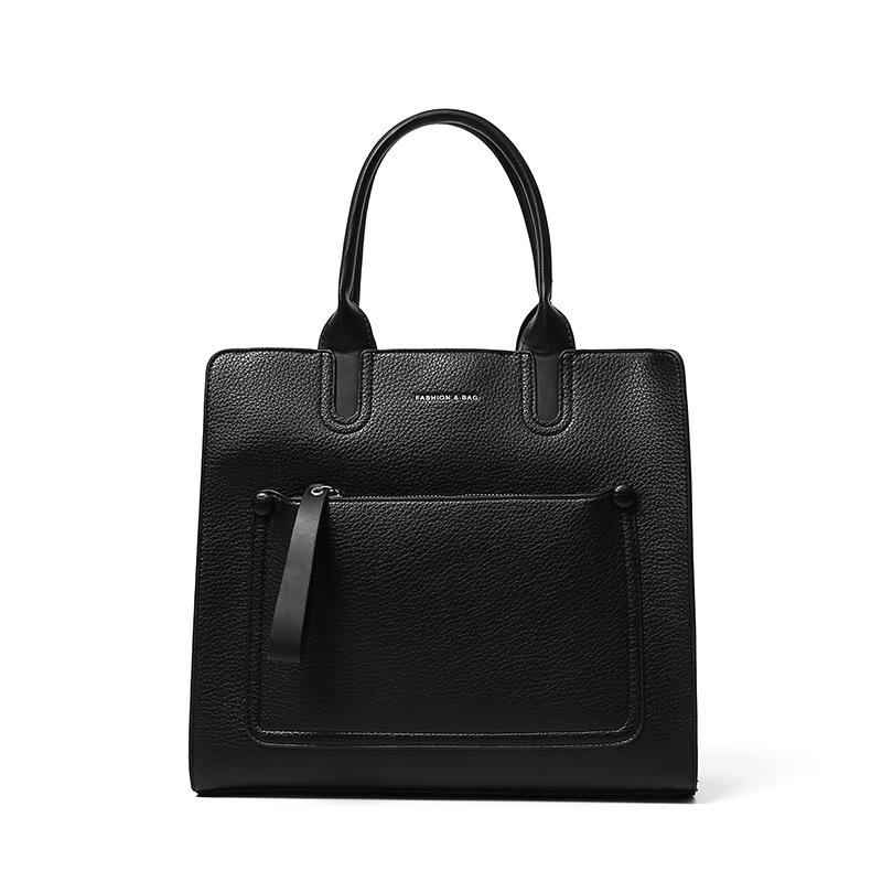 

Женская городская простота трендовая сумка через плечо, портативная модная женская сумка большой вместимости чёрный