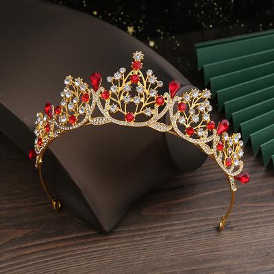 Children's Crown Tiara Princess Rhinestone Headband Model Catwalk Performance Crown Girls Birthday Dress Hair Accessories