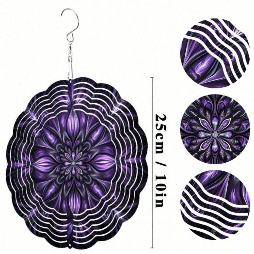 Мандала Металлическое Искусство Ветряной Спиннер на Солнечной Батарее для Сада Патио Двора Балкона Наружный Декор Погодоустойчивый Подарок