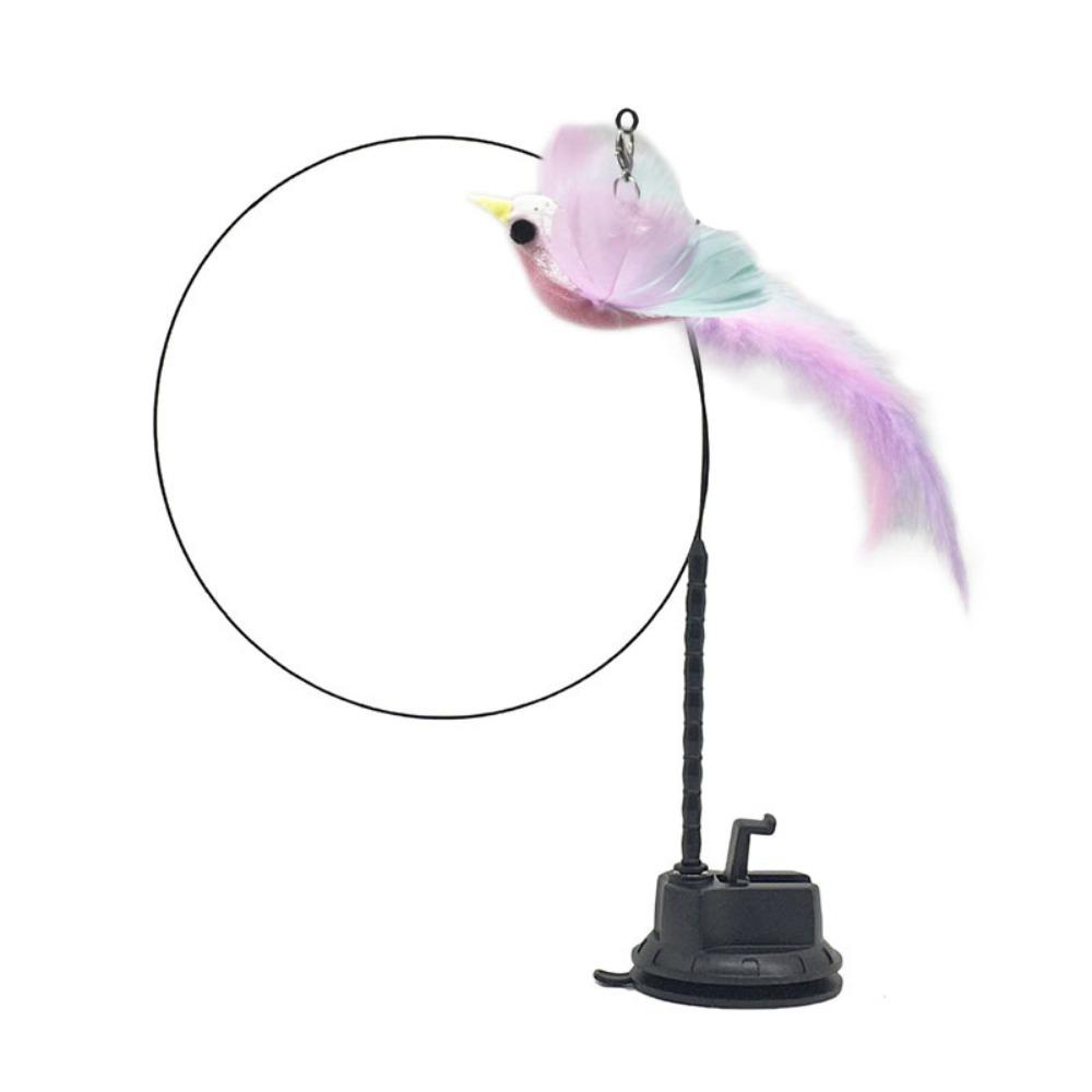 Auto Interactive Cat Toy Wand Detachable Hands-Free Cat Stick Toy with Bell Simulation Bird Interactive Cat Toy Pet Supplies