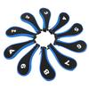 10Pcs Golf Club Head Cover Neoprene Golf Head Cover for Woods Irons Golfer Lovers