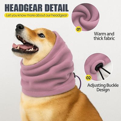 Headwear Dog Scarf Cold-Proof Design Stress Reduction Pet Noise Reduction Polyester Noise Cancelling Dog Hat Pet Accessories