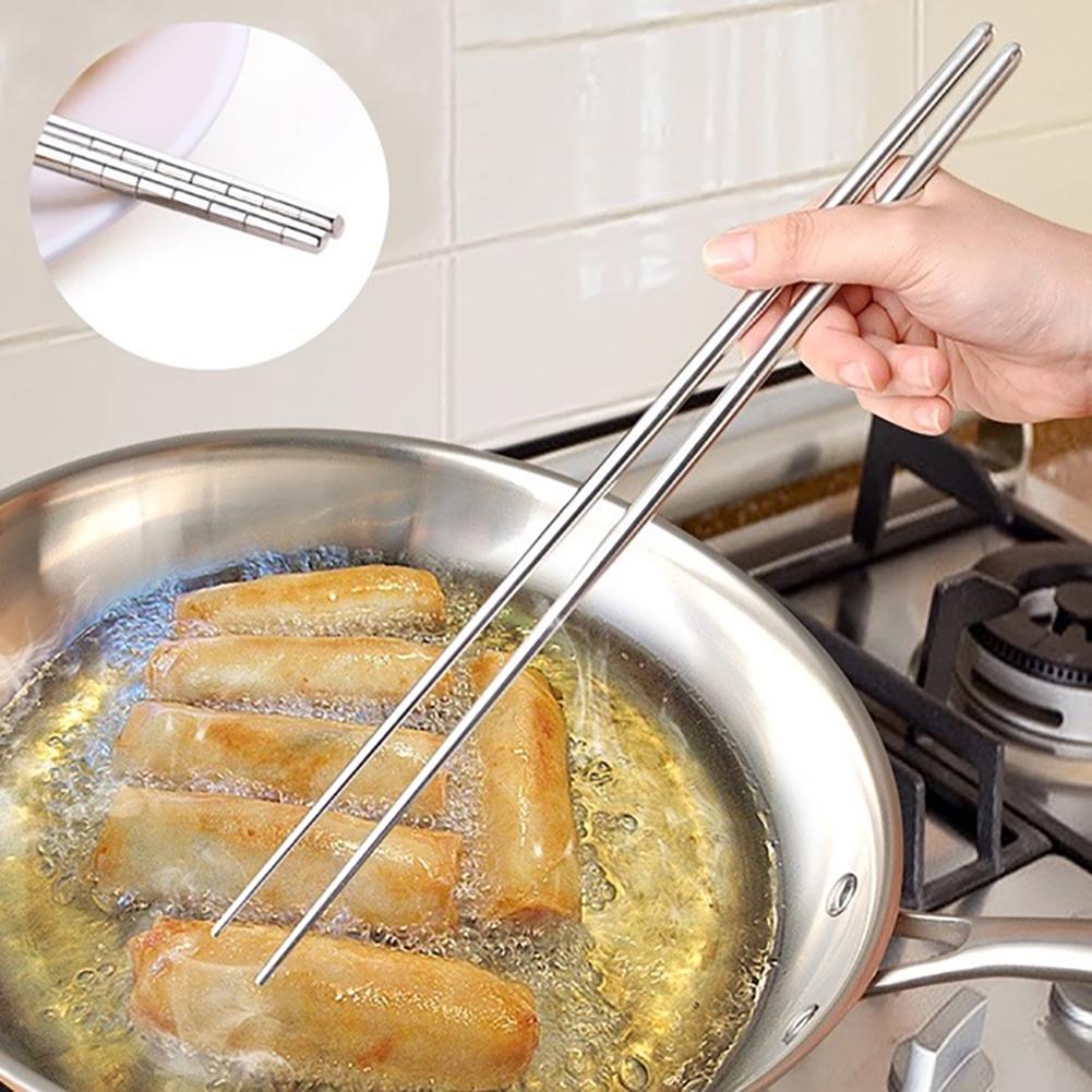 Roamtic Fashion Kitchen Pot 14inch Non-slip Hot Long Noodles Chopsticks Fried Stainless Steel