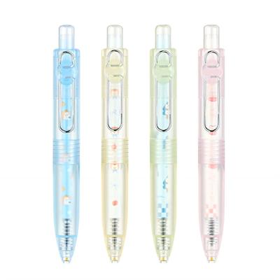 4 Peças Caneta Gel Retrátil Sem Ruído Tinta de Secagem Rápida Caneta de Escrita Sem Borrões Cabo Confortável Para Estudantes Profissional