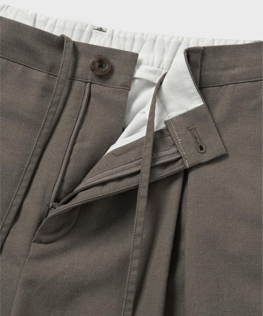 NONBLANK Wide Fit Linen Half Pants_Mocha