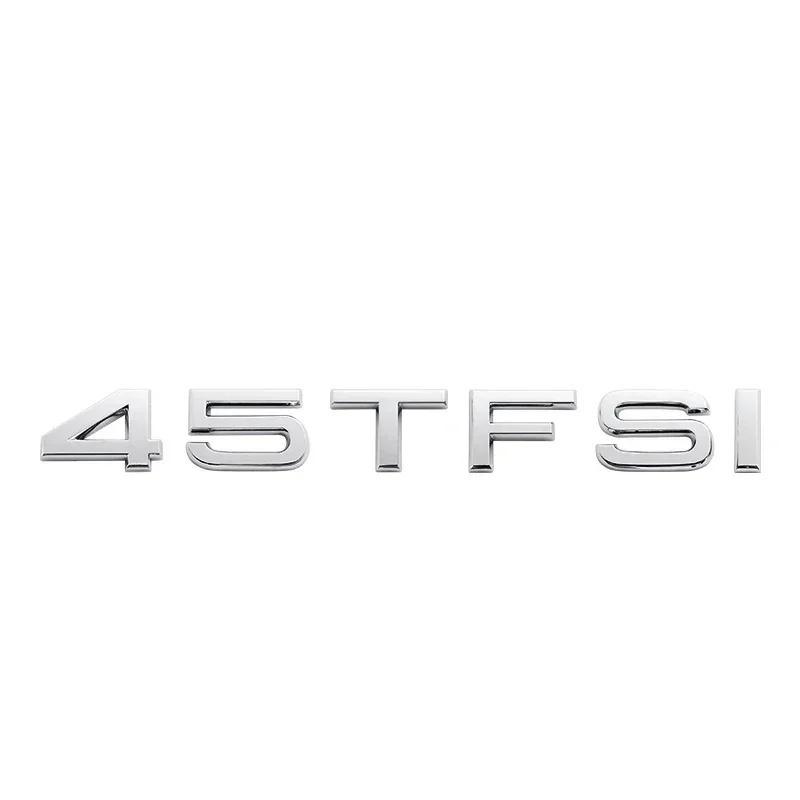 30TFSI 35TFSI 40TFSI 45TFSI 50TFSI 55TFSI Cromo Argento Lettere Emblema Distintivo Logo Baule Auto Adesivo per Audi A4 A5 A6 Q3 Q5 Q7