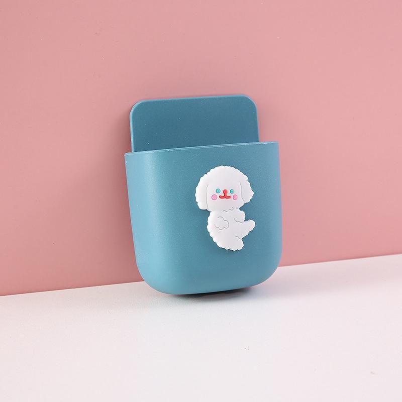 

Мультяшный настенный органайзер, коробка для хранения, настенный держатель для пульта дистанционного управления, мобильного телефона, вилок, подставка, настенная зарядка, многофункциональный