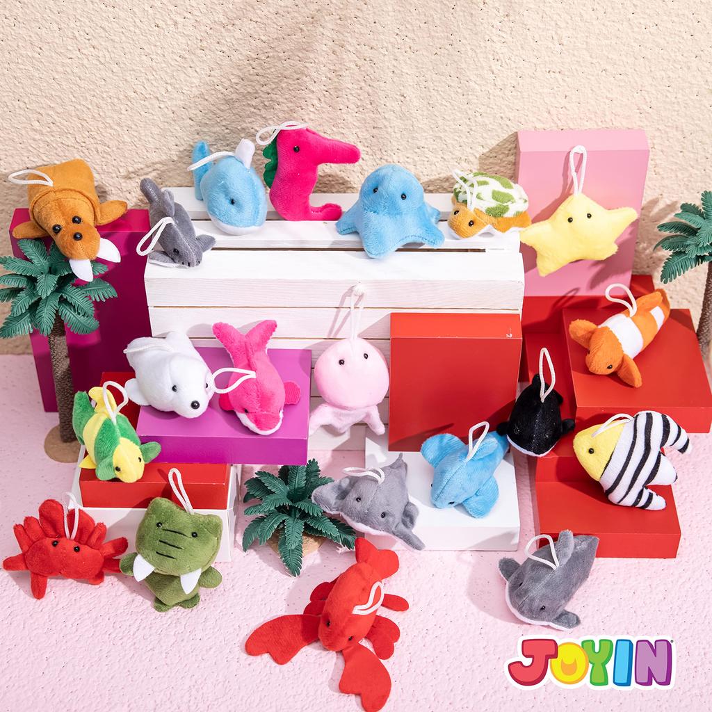 24 Pcs Mini Animal Plush Toys, 3” Stuffed Animal Bulk for Kids Birthday Party Favors, Presents, Pinata Fillers, Goodie Bag Fille