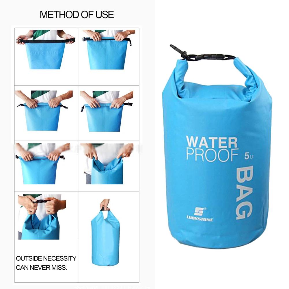 10-2lL Drifting PVC Mesh Bags Lightweight Waterproof Phone Pouch Floating Boating Kayaking Camping Bags for Outdoor Swimming