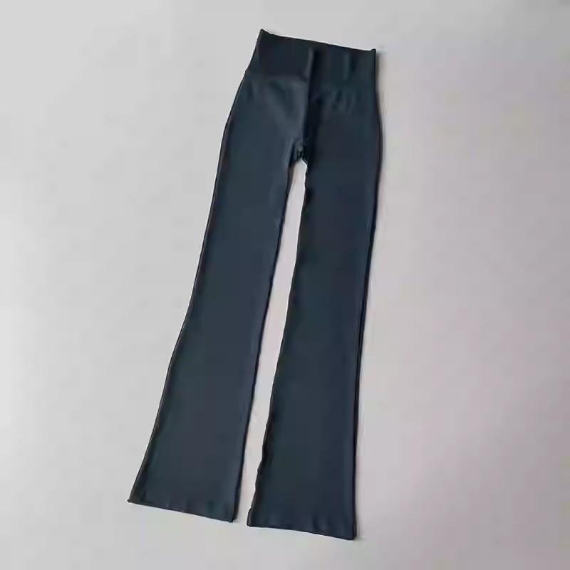 High Waist Seamless Tummy Control Flared Leggings Women - Quick Dry Yoga Pants 9/10 Length Stretchy Fitness