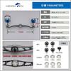 HEIGHTEN Bait Reel Handle for Abu Aviation Aluminum Aurora Series Dark V2.0 90mm/105mm/115mm Shimano, Daiwa, Garcia, (V2.0-115mm - Gray) (0081)