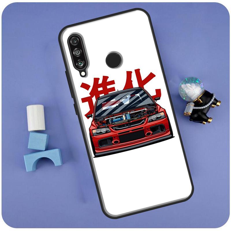 Sports Car JDM Drift Case For Huawei P30 P20 P40 Lite Nova 11 Pro 3i 8i 11i 9 10 SE 5T Y60 Y61 Y70 Y90 Y91 Cover