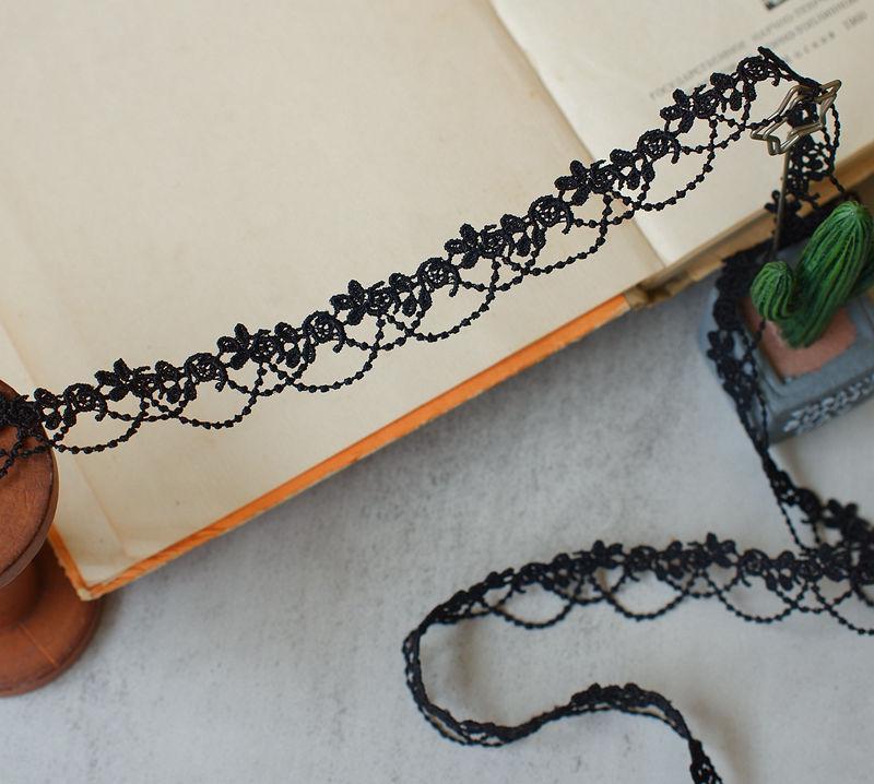 Colorful 2cm Floral Polyester Lace Trim for DIY Clothing Accessories