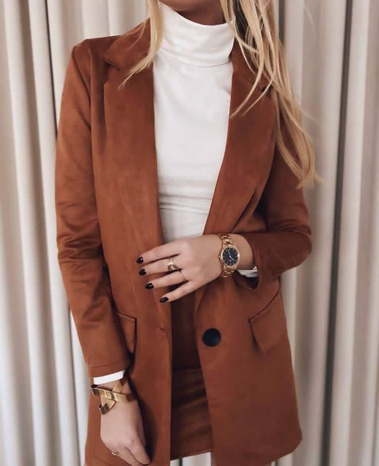 

Комплект женской куртки из юбки с подкладкой из замши с аквалангом и внутренней подкладкой