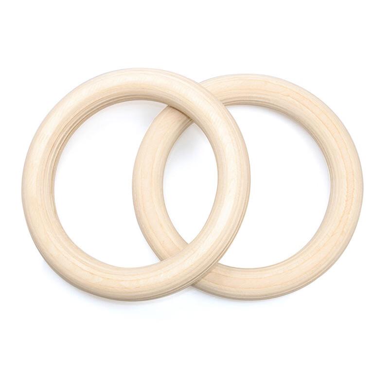 WEZHO Kids' Birch Wood Gymnastic Rings Pull-up Set