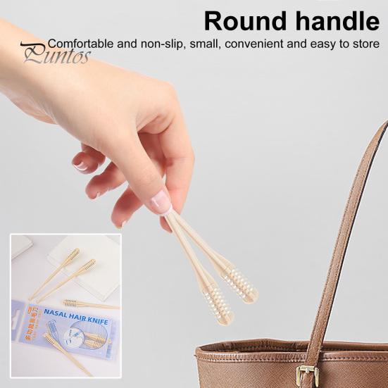 2/4/8Pcs Nasal Hair Cutter with Ear Picker Double Blade Nose Hair Trimmer 360-degree Rotation Mini Nasal Hair Razor for Women Men
