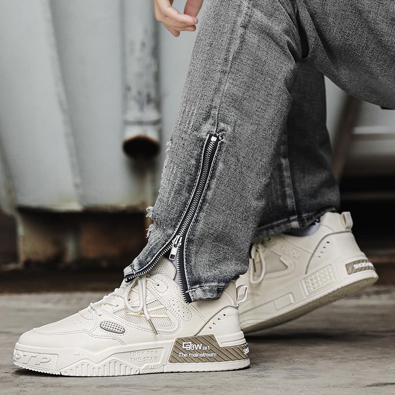 Мужская повседневная спортивная обувь из искусственной кожи — фото 6