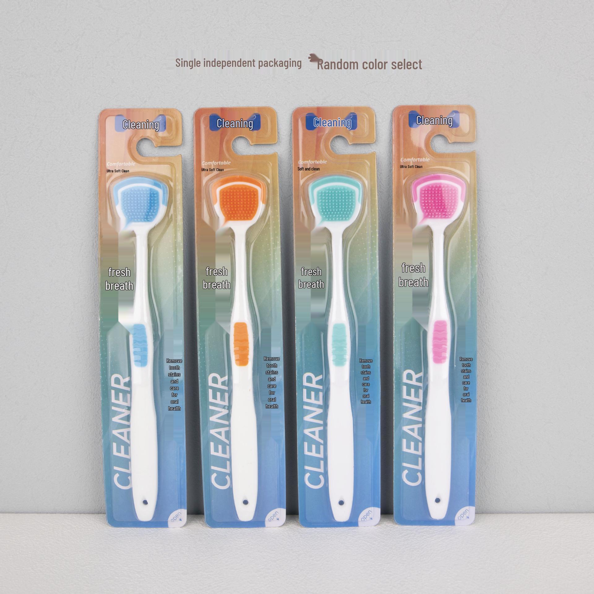 

Xiujie Double-Sided Adult Tongue Cleaner Brush - Remove Odor & Coating