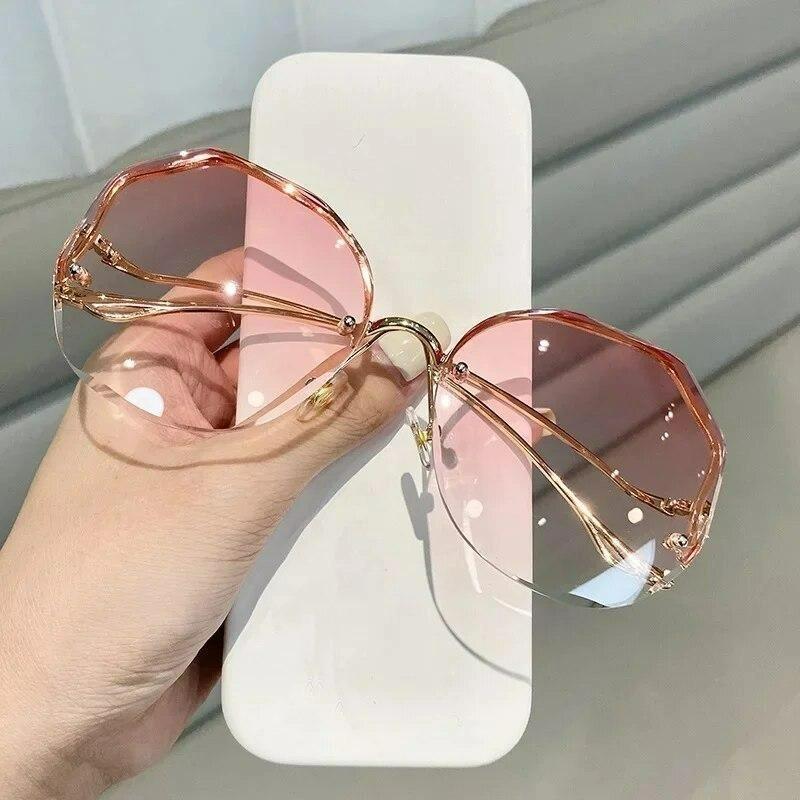 Fashion Gradient Sunglasses Women and Men Outdoor Vacation Tourism Shades Big Round Sun Glasses Multiple Colors To Choose From