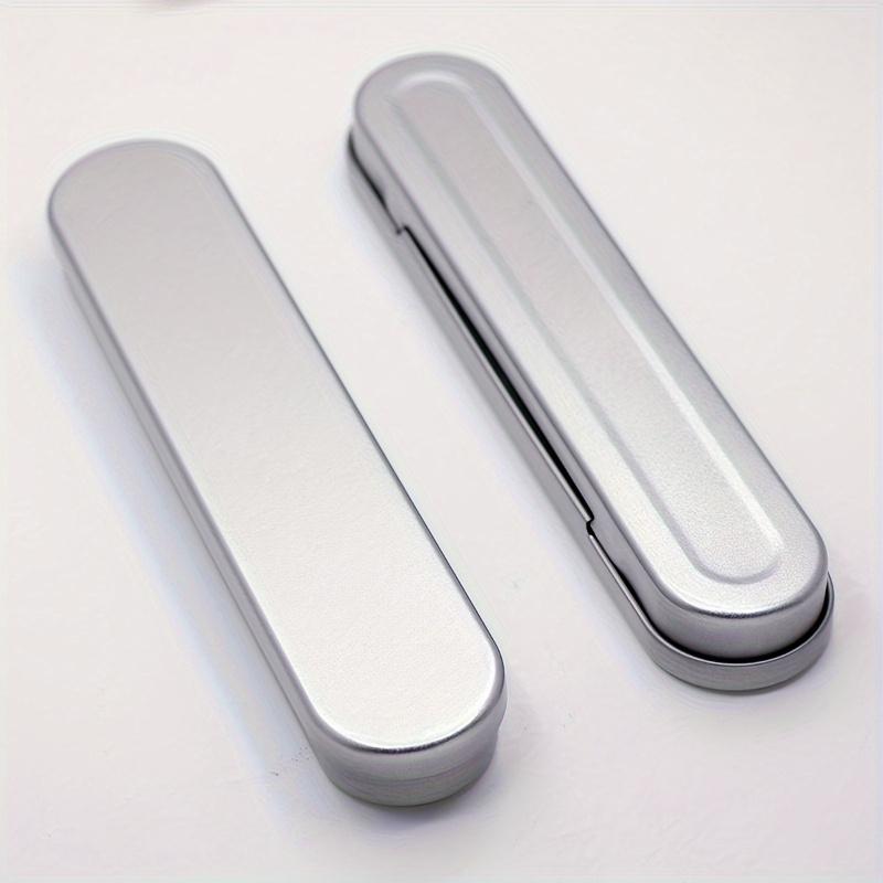 

2Pcs Travel-Friendly Metal Pencil Holder – Durable Tin Storage Box, Compact Desktop Organizer for Pens, Pencils and Markers
