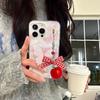 Aesthetic Strawberry Phone Chain Bowknot Phone Charm Tomato Bag Pendant for Girl