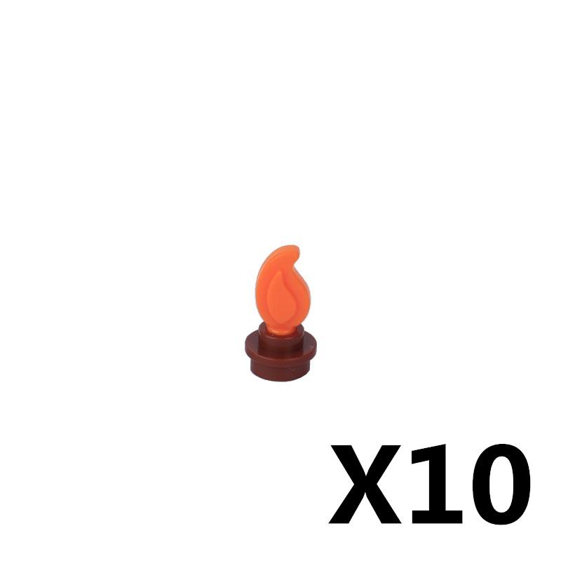 MOC Building Block Liquid Blood  Pool Milk Ice Cube Snowflakes Flame Candles Fire Campfire Accessories DIY Toy Model Bricks A041