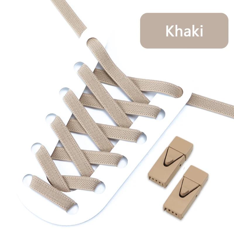 Colorful Lock Elastic Laces Sneakers Shoelaces Without Ties Tennis No Tie Shoe Laces Kids Adult Wide Shoelace Shoe Accessories
