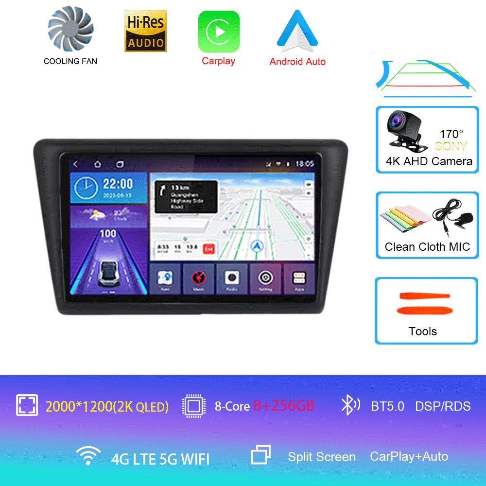 Android 14 Car Radio For Skoda Rapid 2013-2019 Multimedia Video Player Stereo GPS Navigation Wireless Carplay Android Auto WIFI