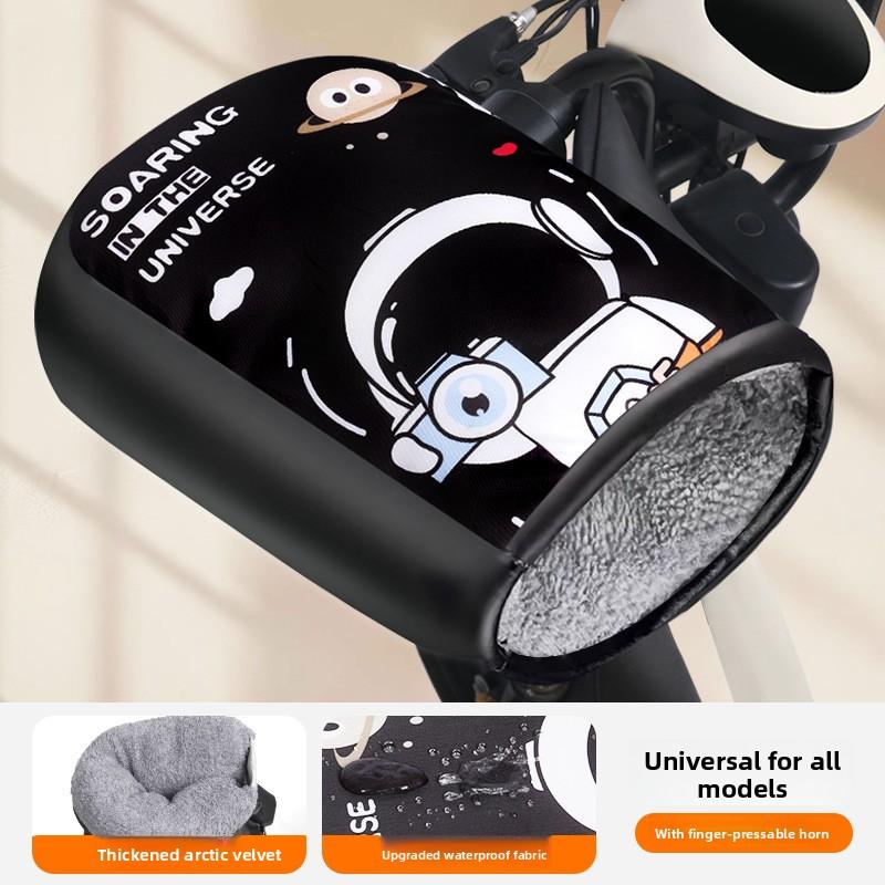 

Electric Motorcycle Winter Waterproof Handlebar Cover, Battery Car Warm Windproof Gloves, Cold-proof Velvet Thickened Handlebar Cover One size