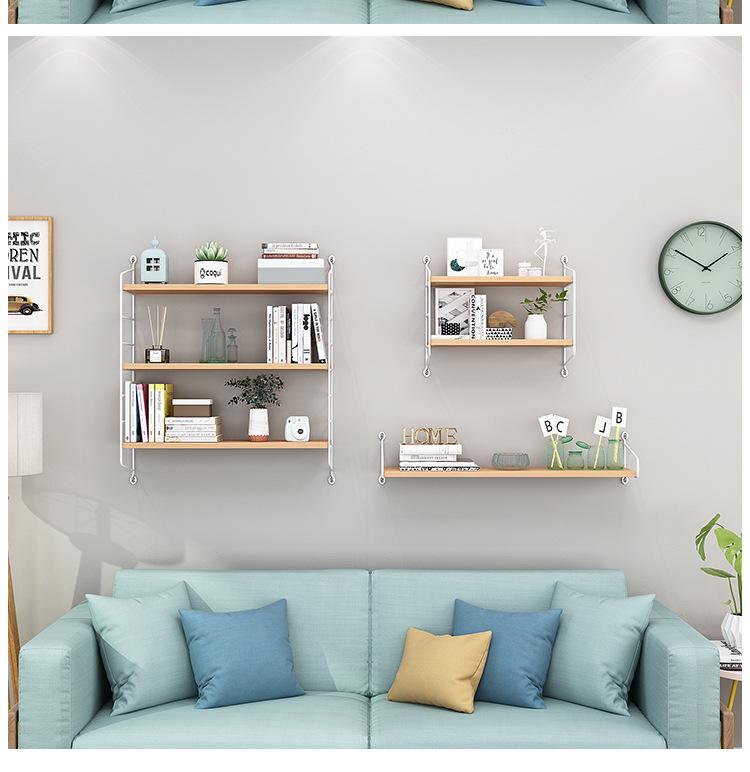 Modern Wall Bookshelf: Simple Multi-Layer Nordic Storage Rack