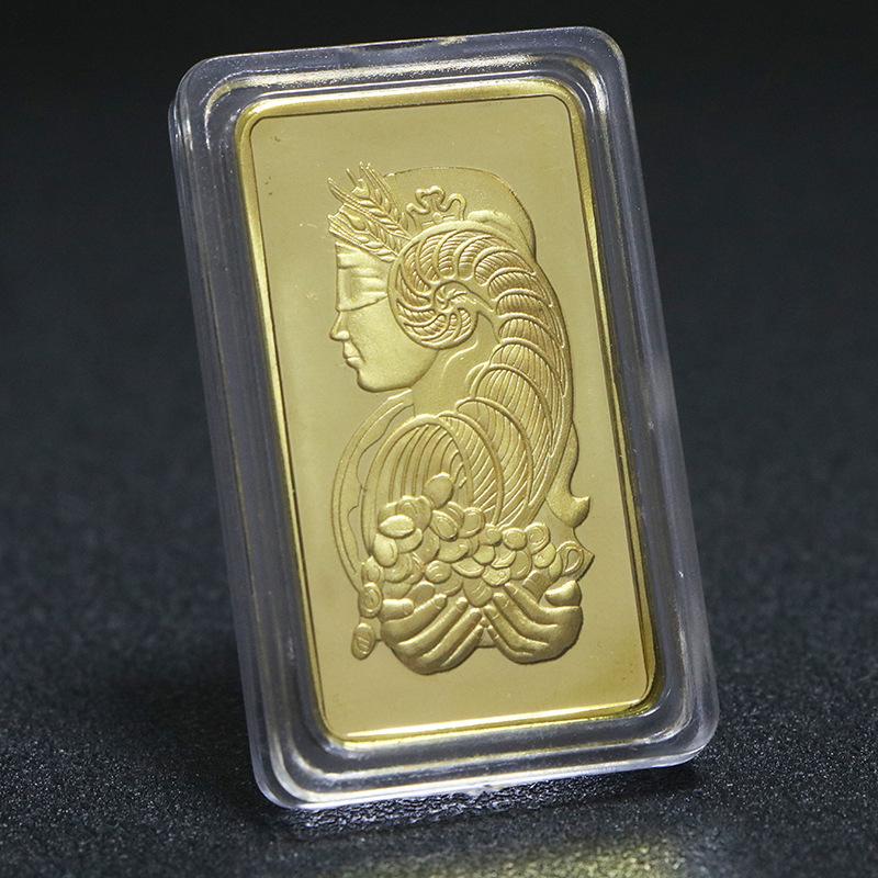 Schweizer Bank 1 oz Gold Gedenk-Quadratmünze - Göttinnen-Design