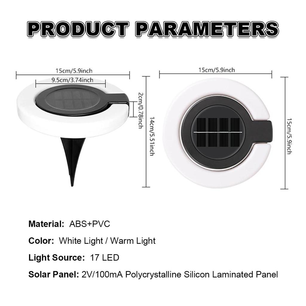 Led Solar Waterproof Atmosphere Light Folding Fence Lights Outdoor Underground Deck Yard Ip65 For Garden Inground Patio Driveway