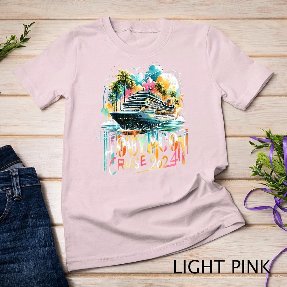 Happy Honeymoon Cruise 2024 Wedding Honeymoon Matching Gifts Unisex T-shirt 6 S