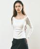 NICK&NICOLE Off Shoulder Long Sleeve Top_Ivory