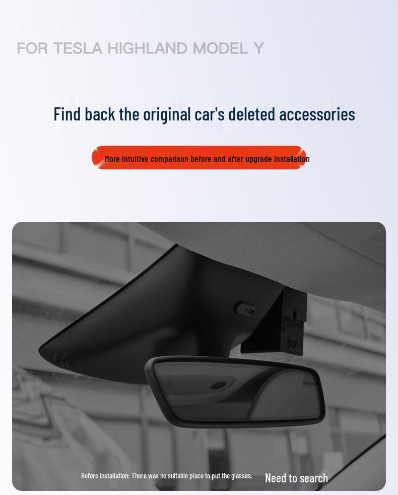 Tesla Model Y/6-Seater Sunglasses Case & Clip