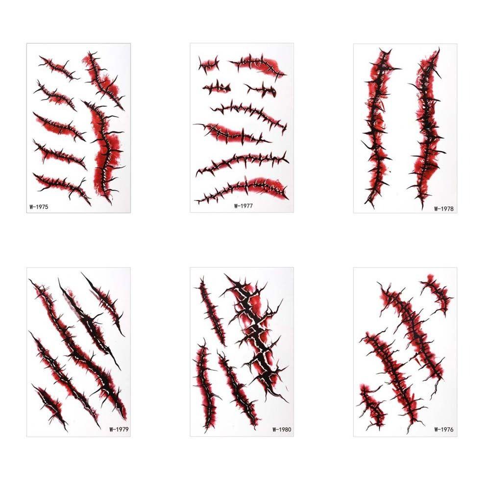 Waterproof Halloween Face Tattoo Blood Vessels Tattoo Body Art Decal  Costume Accessory