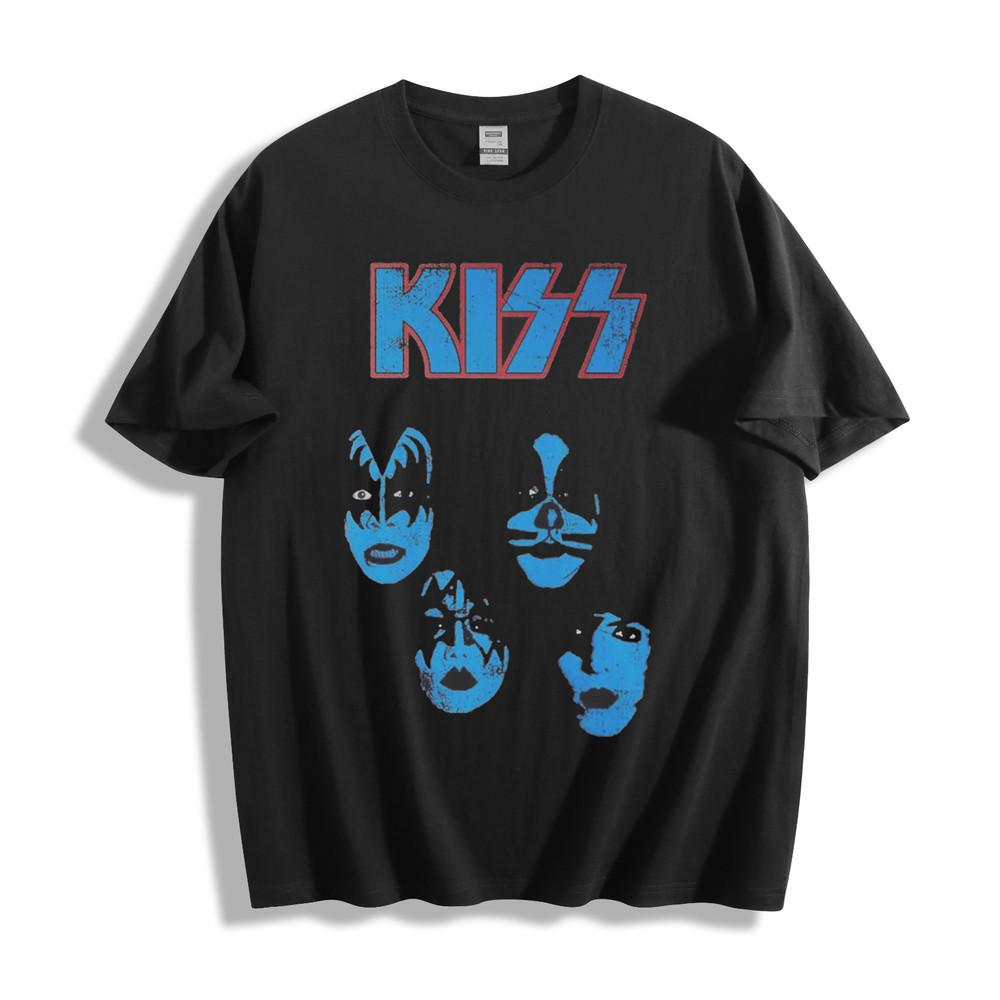 Kiss Band T-Shirt - Iconic Blue Face Paint Design Unisex Tee