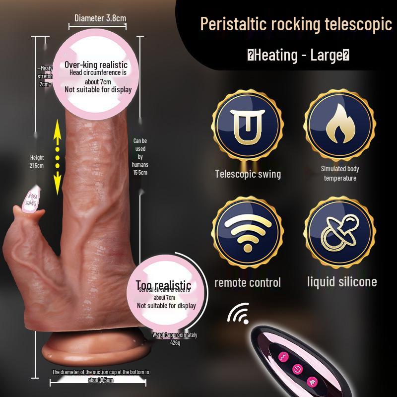 Mu Huan Silicone Vibrating Heating Dildo - High Simulation, Extendable, Adult Erotic Toy (30-Pack)