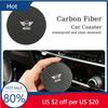Nouveau 2 Pièces Style de Voiture Porte-gobelet Sous-verre Tapis Antidérapant Pad pour Boisson en Carbone Pour X1 X2 X3 X4 X5 X6 X7 G20 G30 6GT E46 E90 E60