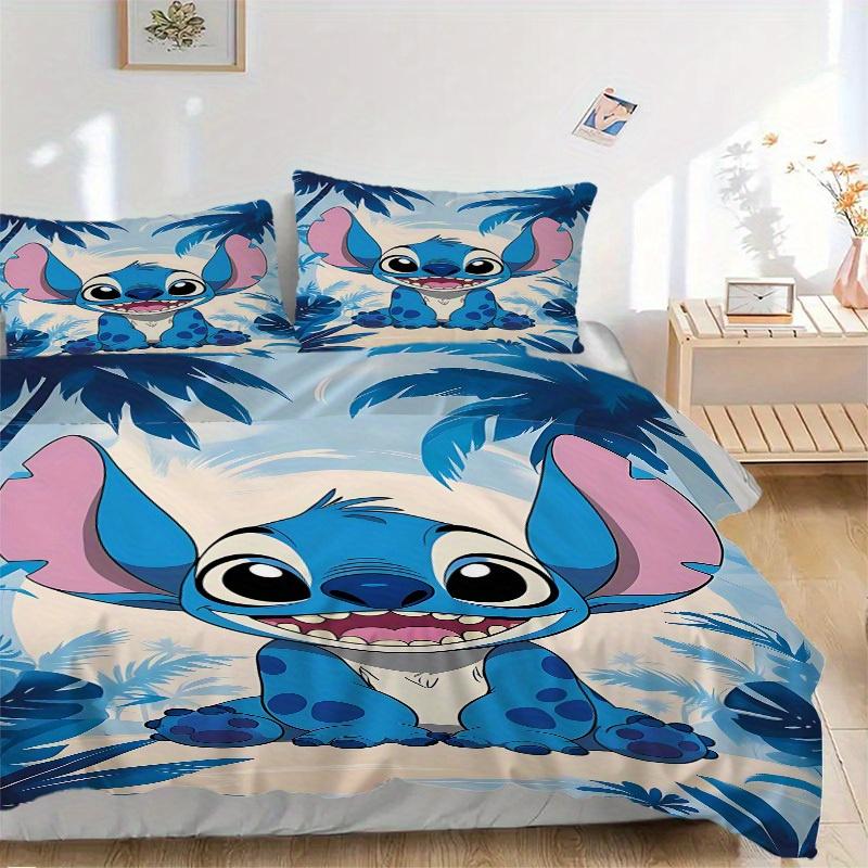 3pcs Stitch Jungle Adventure 1 Cover+2 Pillowcases, Pillow Inserts Not Included, Machine Washable, All-Season Use, Teen and Adult Rooms133