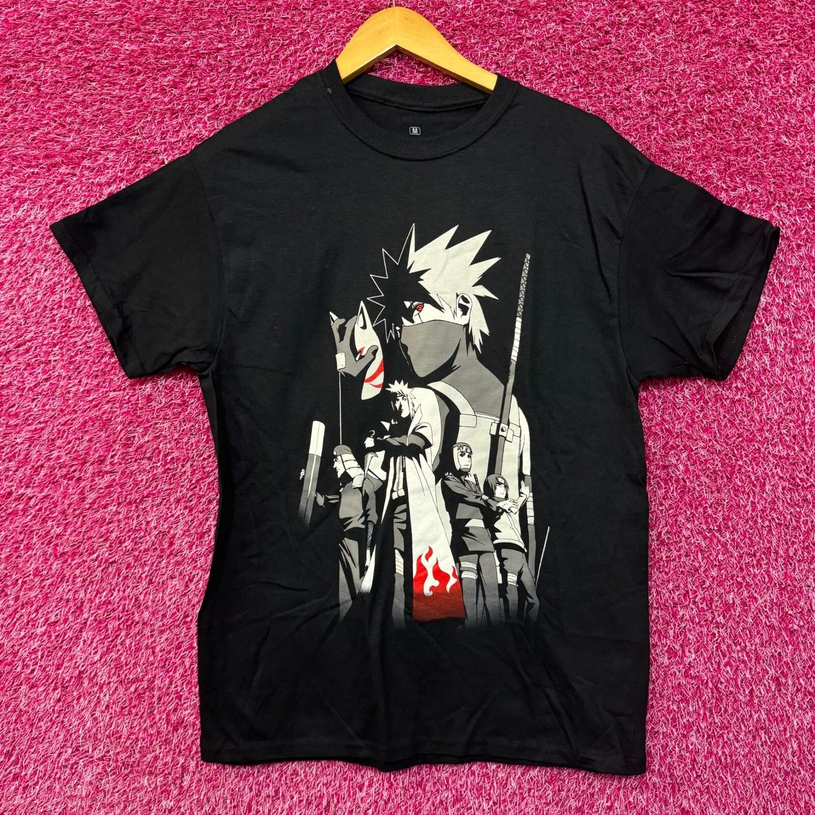 Naruto Shippuden ANBU Black Ops Kakashi Hokages Anime 100% Cotton T-shirt Mens Tees Top M