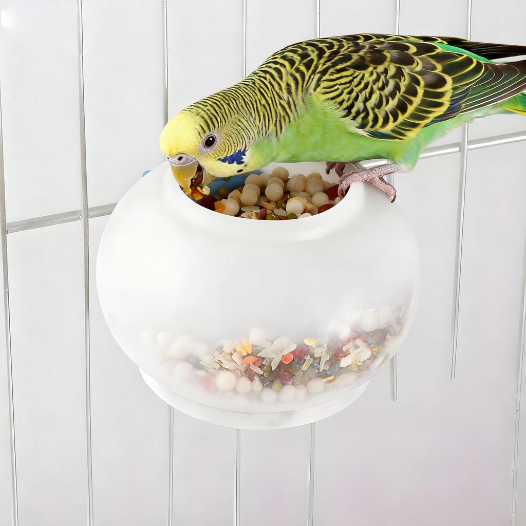 Hook-On Birds Feeder Drinker Pigeon Parrot Cage Hanging Food Feeding Bowl Clamp-on Cage-Mounted Dove Food Dish/Cup Waterer