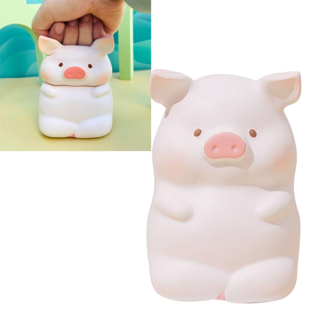 Squeeze Pig Toy PU Plastic Stress Relief Decompression Doll Desktop Decoration for Kids Adults