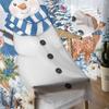Weihnachten Winter Schneemann Poinsettie Transparente Vorhänge zur Wohnzimmerdekoration Fenstervorhänge Küche Tüll Voile Vorhänge