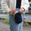 Kyoto Hidewa Gamaguchi Seisakusho x Kojimaya Bushu True Indigo Dye Sashiko Gamaguchi Chalk Bag Gamaguchi Smartphone Shoulder Everyday Made in Blue x