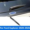 For Ford Explorer -2025 2026 Carbon Fiber Rear Window Wiper Cover Trim Windshield Wash Strip Sticker Accessories Car Styling
