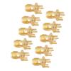 SMA Socket, 10pcs SMA Female Connector Brass SMA Female Base Socket   PCB Mount 50 Ohm RF Connectors, SMA   Optic Connectors
