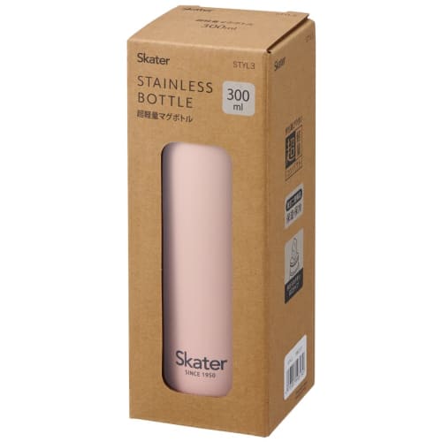 Skater Mug Bottle Dull Pink 300ml Ultra Light Stainless Steel Water Bottle STYL3-A