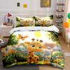 Ensemble de décoration de chambre d'enfant Girafe de dessin animé Housse de couette douce et confortable Ensemble de literie Comprenant 1*Housse de couette & 2*Taies d'oreiller, Cadeau